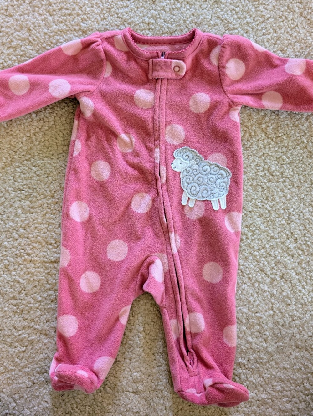 Carter's Pink Lamb Footie Sleeper